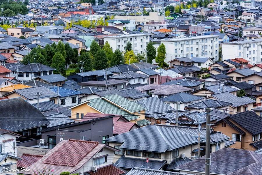 郊外に広がる住宅地